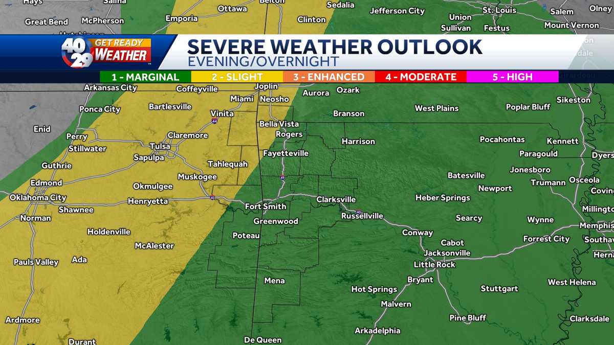 Strong to severe storms are possible tonight