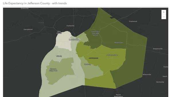 Data dashboard: Life expectancy in Louisville has declined