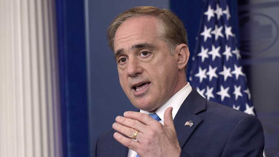 Veterans Affairs Secretary David Shulkin speaks during a briefing at the White House in Washington, Wednesday, May 31, 2017.