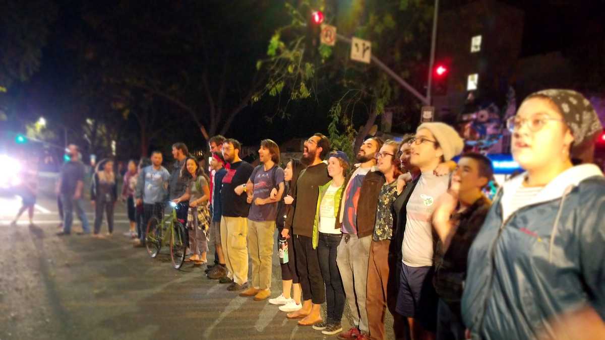 UC Davis students protest President Donald Trump stance on 