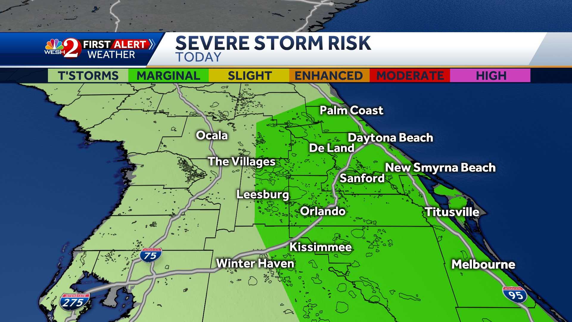 Tracking High Temperatures, Showers Across Central Florida