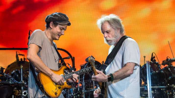 John Mayer, left, and Bob Weir of Dead & Company perform at Bonnaroo Music and Arts Festival on Sunday, June 12, 2016, in Manchester, Tenn. (Photo by Amy Harris/Invision/AP)