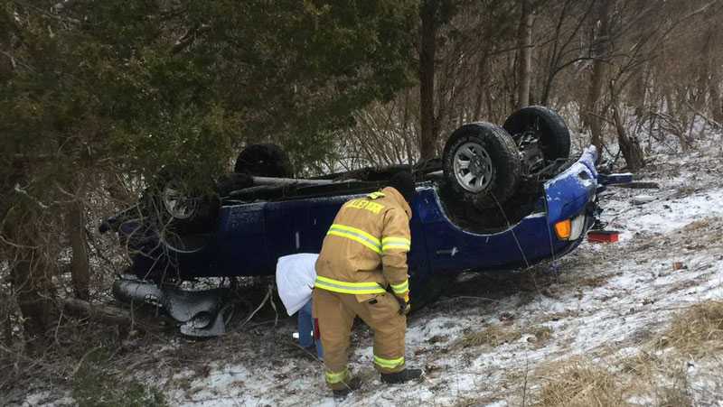 Morning snow causes slick spots on roads