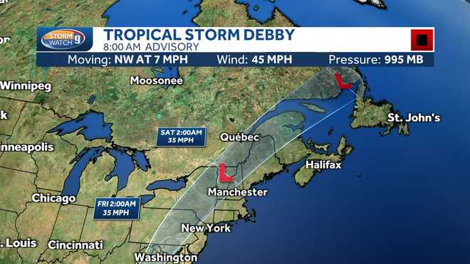 Tropical&#x20;Storm&#x20;Debby&#x27;s&#x20;track