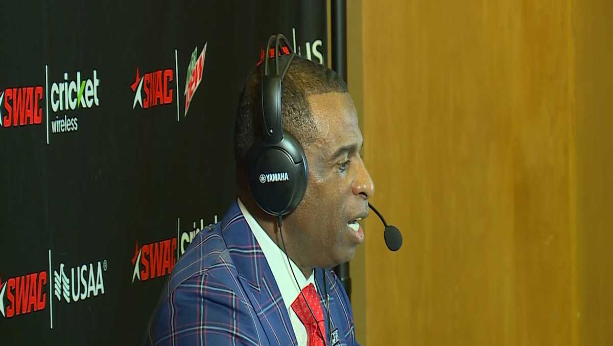 Jackson State's Deion Sanders Leaves SWAC Media Day After Being