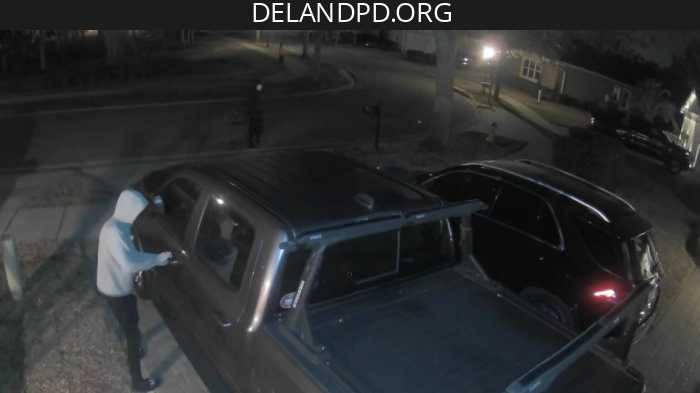 Suspects caught on video checking car doors in DeLand, police say