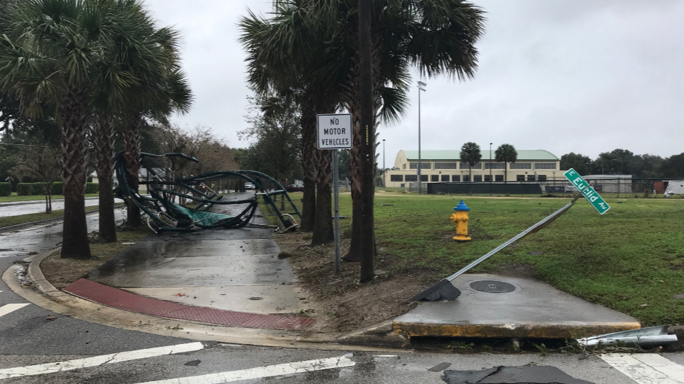 Damage in DeLand after storms roll through