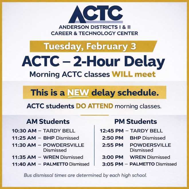 actc tuesday schedule