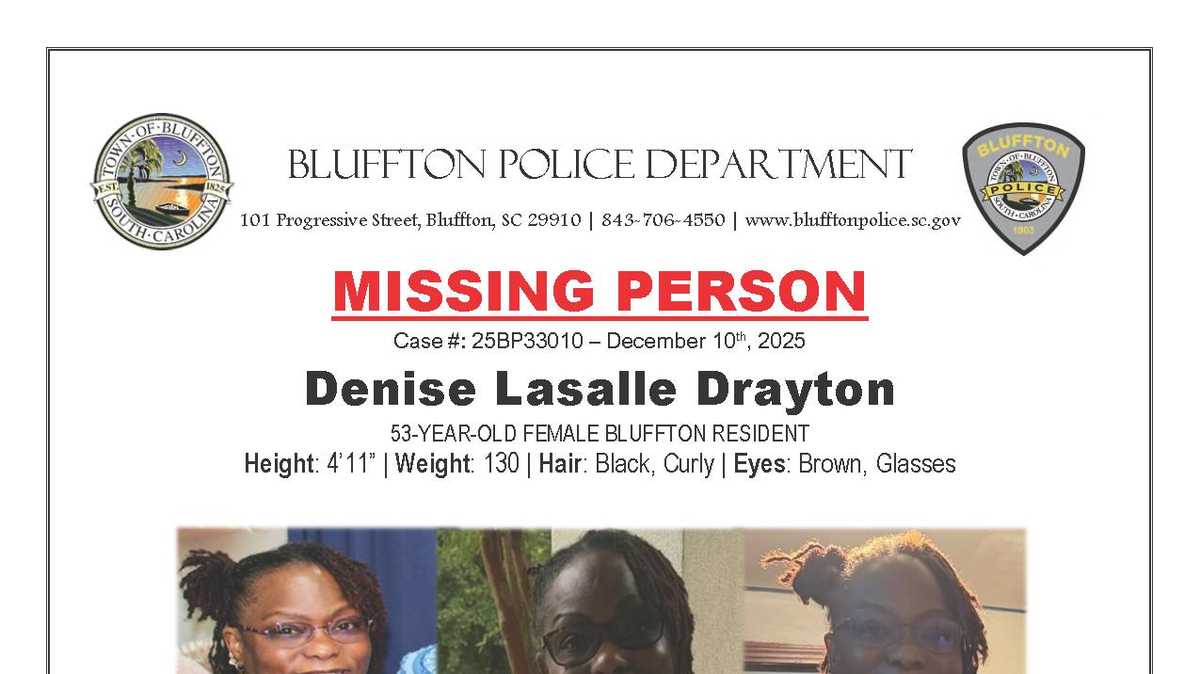 Bluffton police searching for missing 53-Year-Old Woman