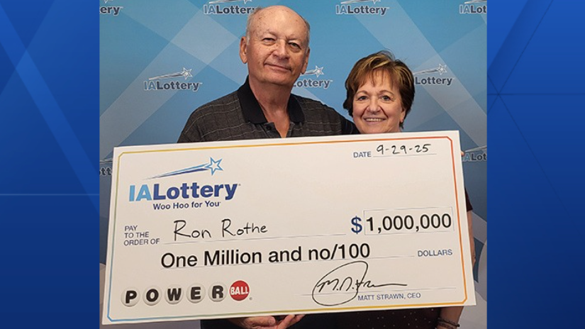 Iowa man realizes he won $1 million Powerball prize when he went to buy more tickets