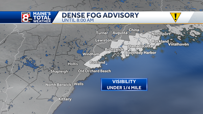 Dense Fog Advisory in effect, severe t-storms possible Thurs evening