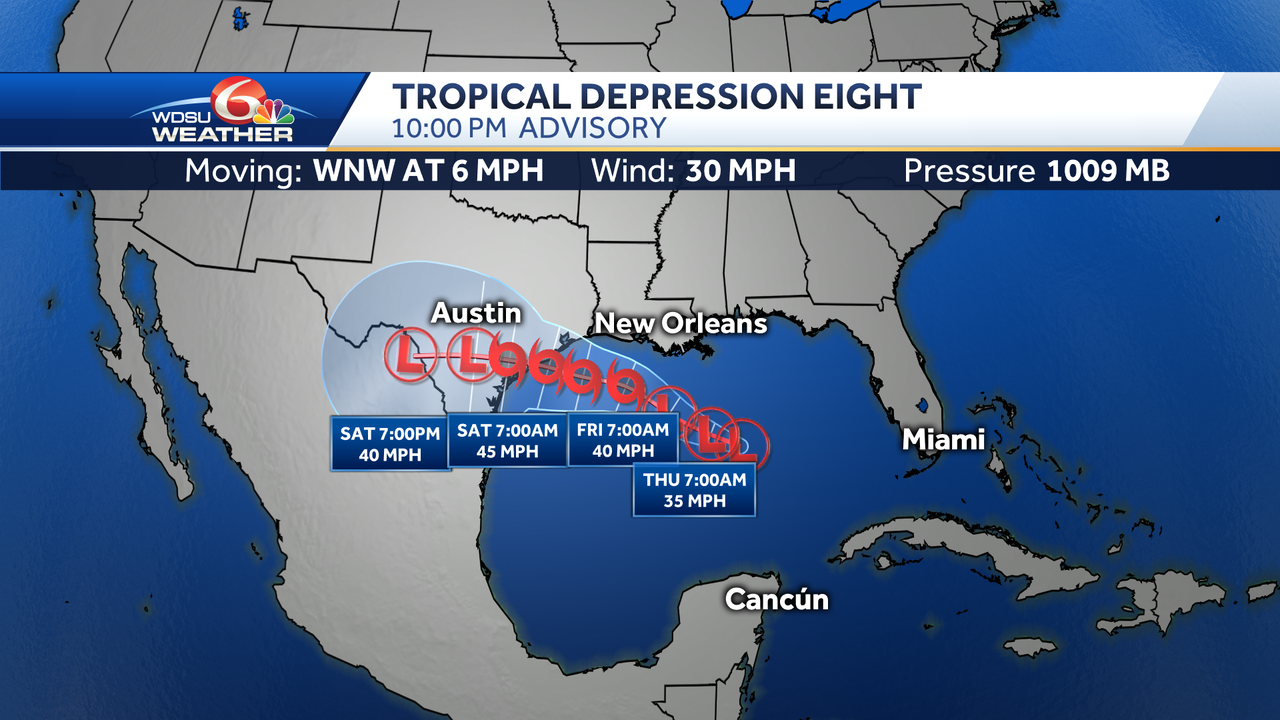 Tropical Depression 8 Forms In The Gulf Of Mexico