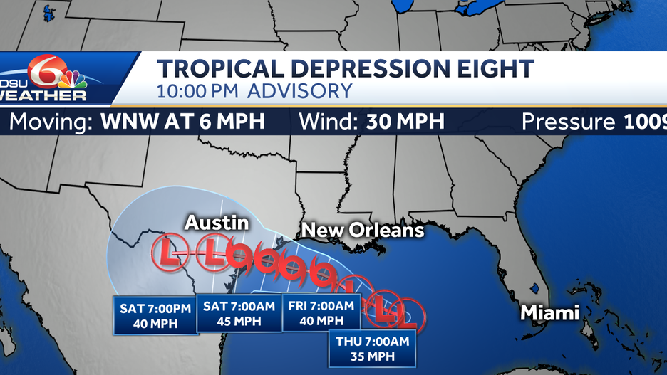 Tropical Depression 8 Forms In The Gulf Of Mexico