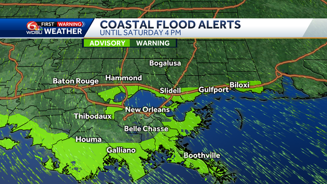 Coastal flood advisory watch warning how high will the water get