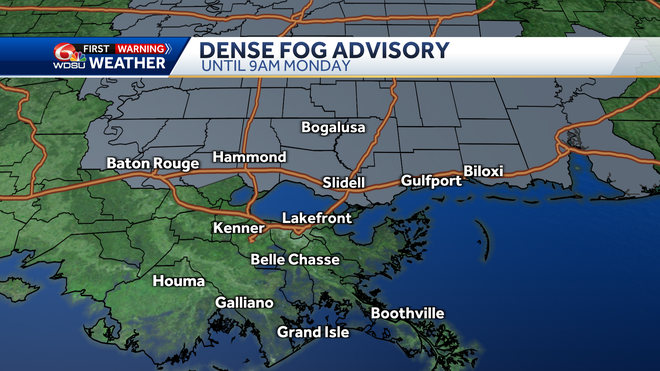 New Orleans weather forecast will fog be bad in the morning