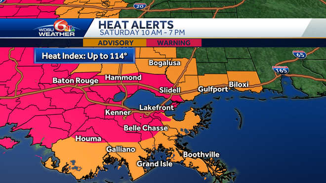 New Orleans forecast excessive heat warning tropical forecast