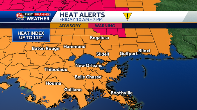 New Orleans weather forecast when will it rain how hot will it be