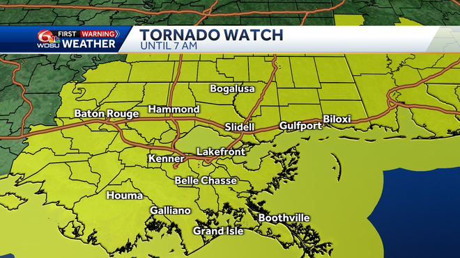 New Orleans Forecast Tuesday Severe Weather Tornadoes High Temp