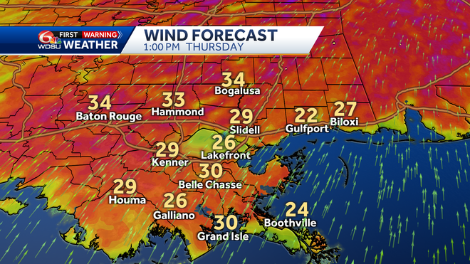 New Orleans weather forecast fog low temp high temp rain chances