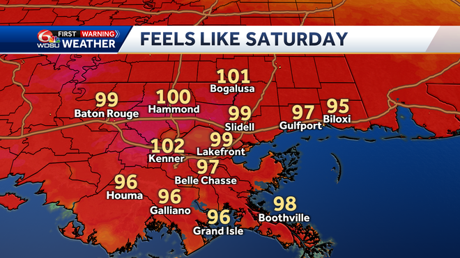 New Orleans weather Memorial Day weekend forecast rain chances