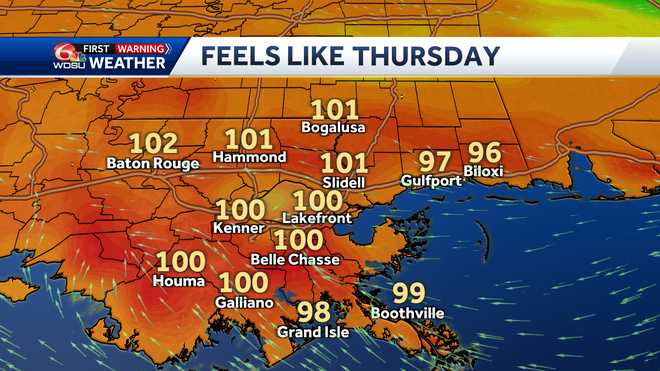 New Orleans weather forecast rain chances high temps rain amounts