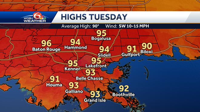 New Orleans heat head advisory weather impact days