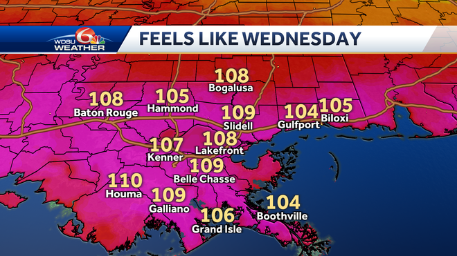 New Orleans heat head advisory weather impact days