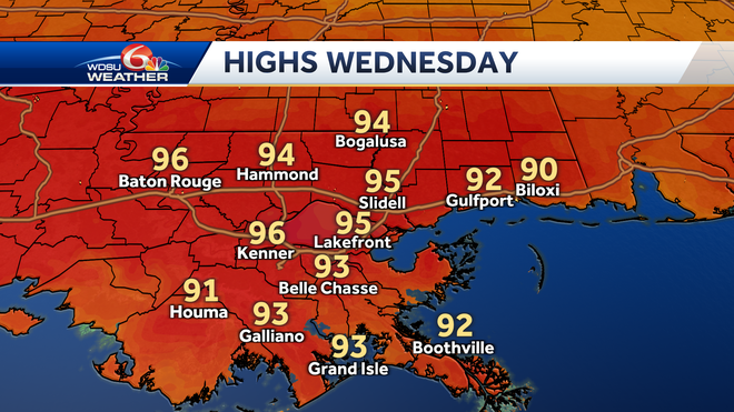 New Orleans heat head advisory weather impact days