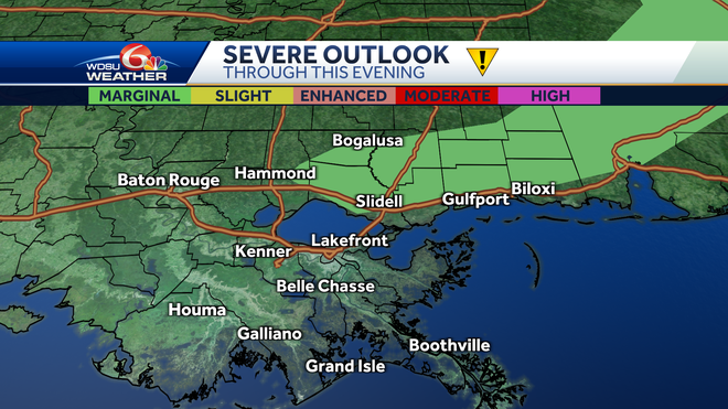 New Orleans severe weather flooding tornado risk