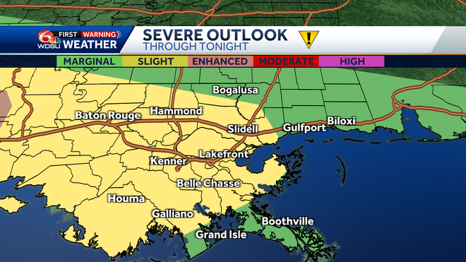 New Orleans weather forecast timing for severe storms flooding
