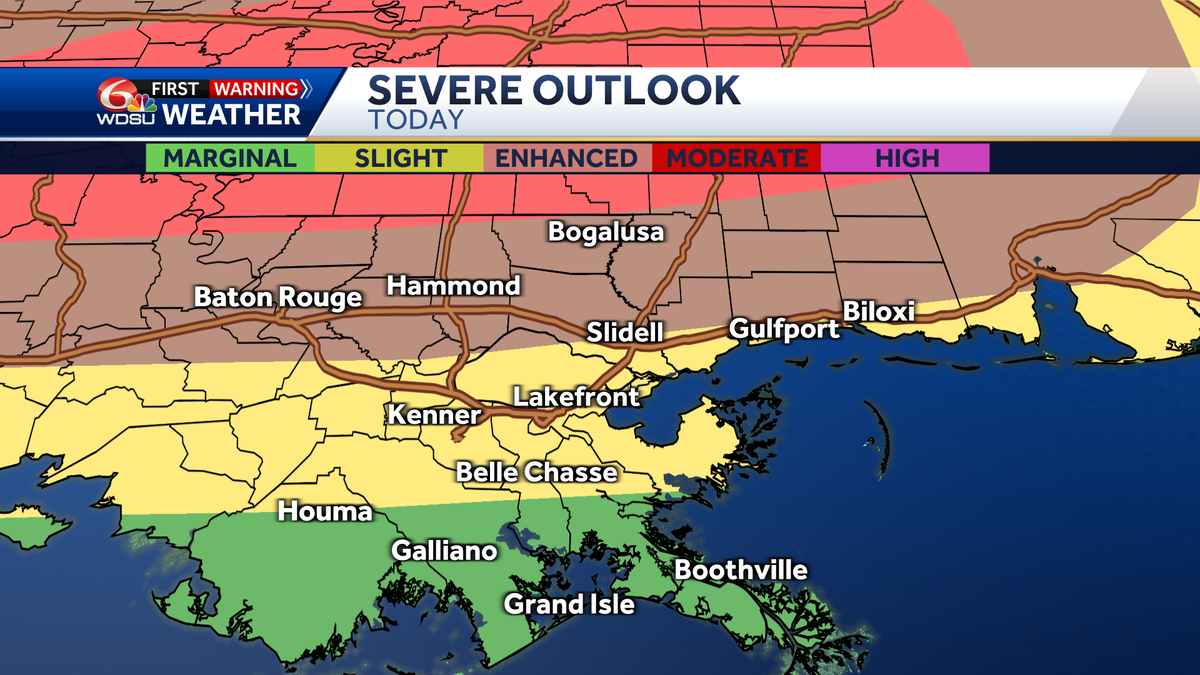 New orleans weather forecast will a tornado hit saturday and when