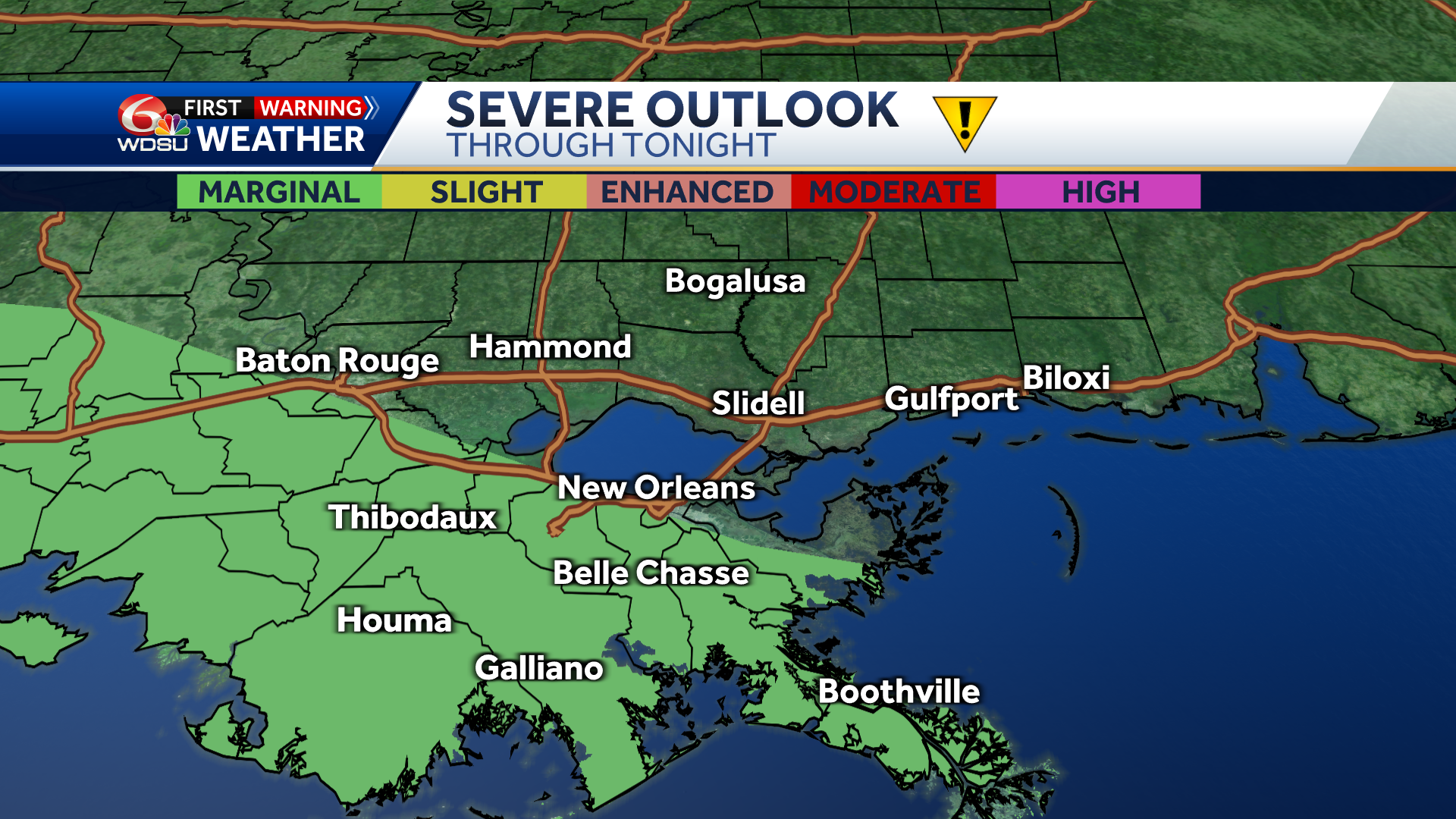 New Orleans weather forecast severe storms possible tornado - WDSU