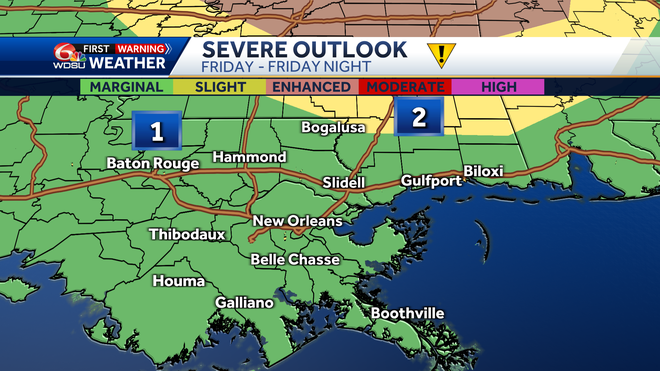 New Orleans weather forecast when will tornadoes hit Saturday