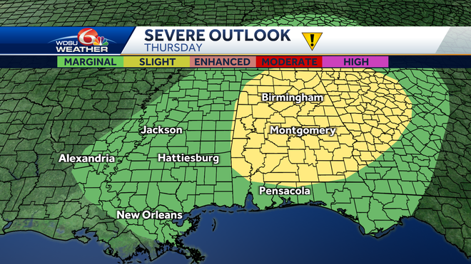 New Orleans forecast record warmth strong severe storms
