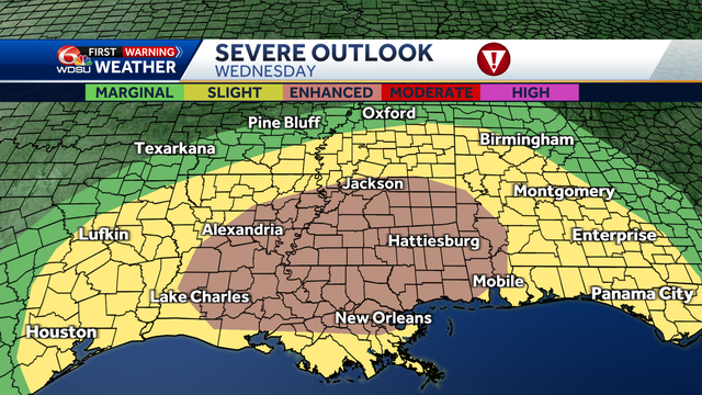 New Orleans chance of tornadoes Wednesday weather forecast - Vimarsana News