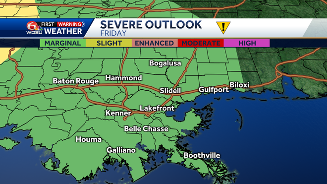 New Orleans weather forecast rain chances high temps rain amounts