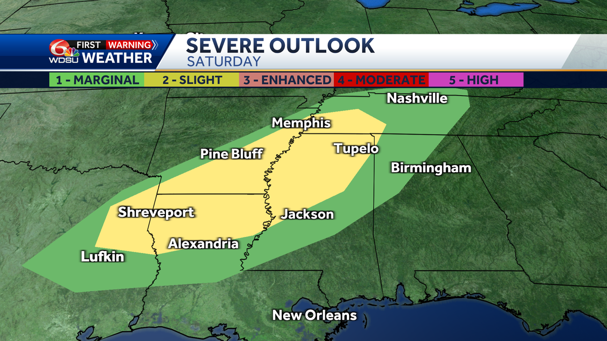 New Orleans chance of severe storms flooding rain chances