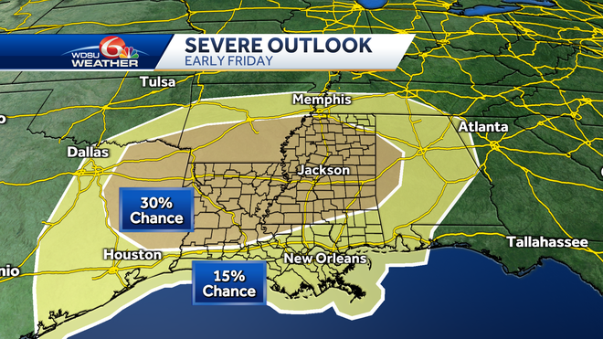 New Orleans record heat severe storms forecast