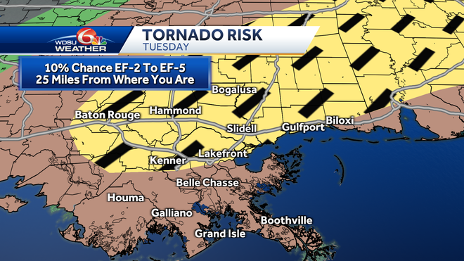 New Orleans Severe Storms Forecast Today