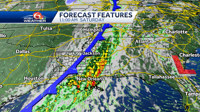 New Orleans Saturday storms Saturday rain