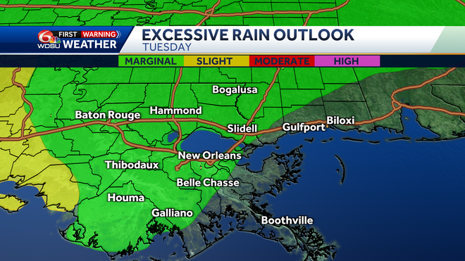 Excessive rainfall on day 2 of WPC