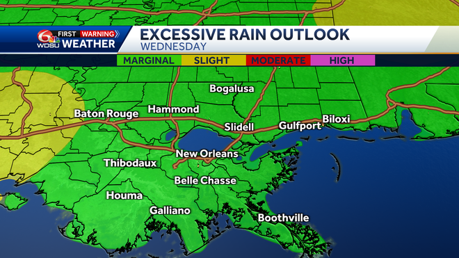 New Orleans weather forecast when will it rain how hot will it be