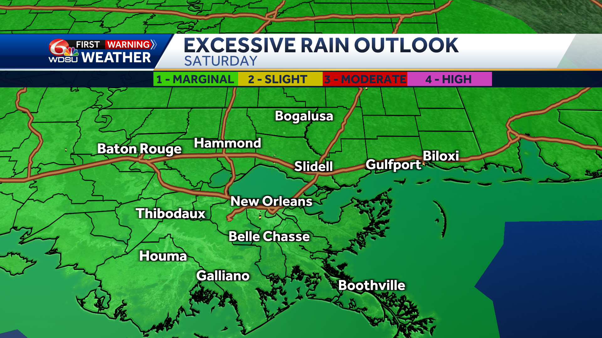 New Orleans weather weekend forecast high temp rain chance tropic - WDSU