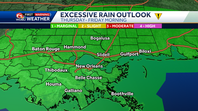 New Orleans weather heat advisory high temp heat index hurricane