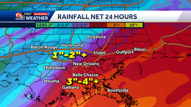 New Orleans weather forecast will a tornado hit tonight flooding