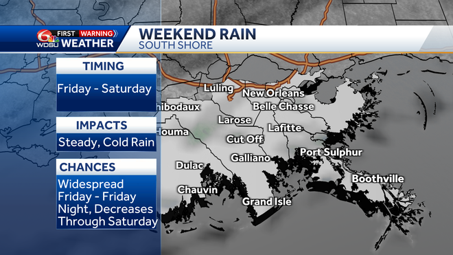 Rain on the South Shore this weekend