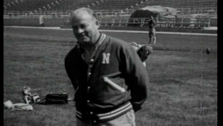 Nebraska coach Bob Devaney 1962 Gotham Bowl in NYC