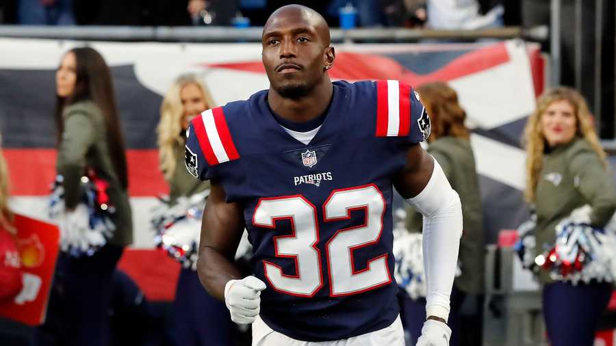 New England Patriots free safety Devin McCourty after an NFL football game against the Cleveland Browns, Sunday, Nov. 14, 2021, in Foxborough, Mass.