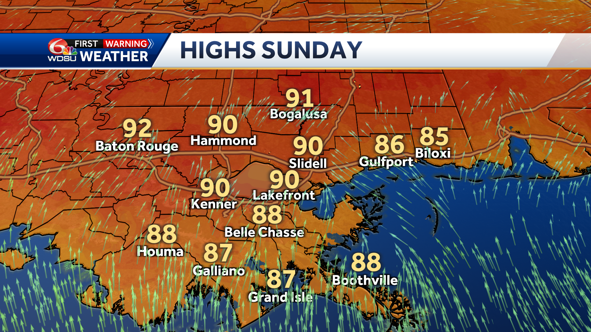 New Orleans Memorial Day weekend forecast high temp rain chances - WDSU