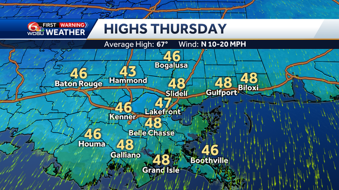 New Orleans weather forecast how cold we get when it gets warmer